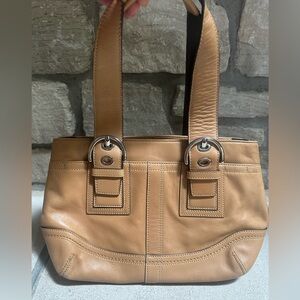 Coach Tan Leather Tote Bag